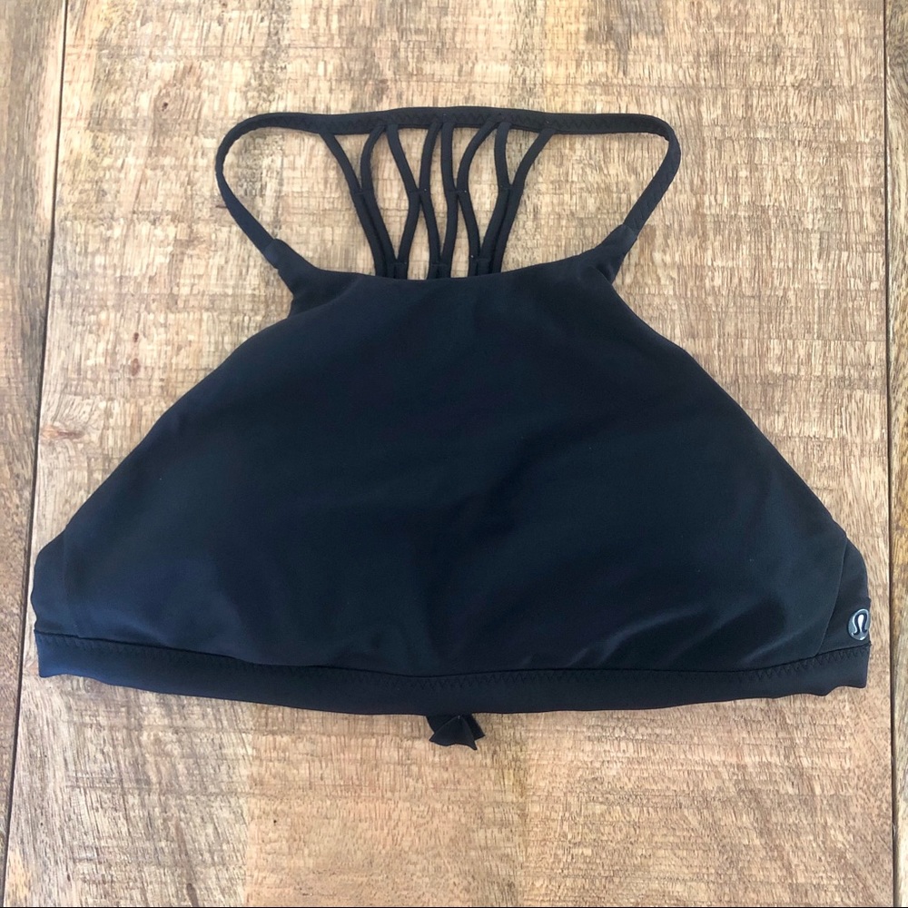 ❌SOLD❌ Lululemon Swim Bikini Top Black Cross Back